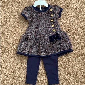 NWT Little Me Baby Girl 2-piece Outfit 12M